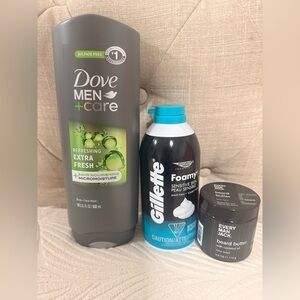 Men+Care Extra Fresh Body and Face Wash + foamy + beard butter